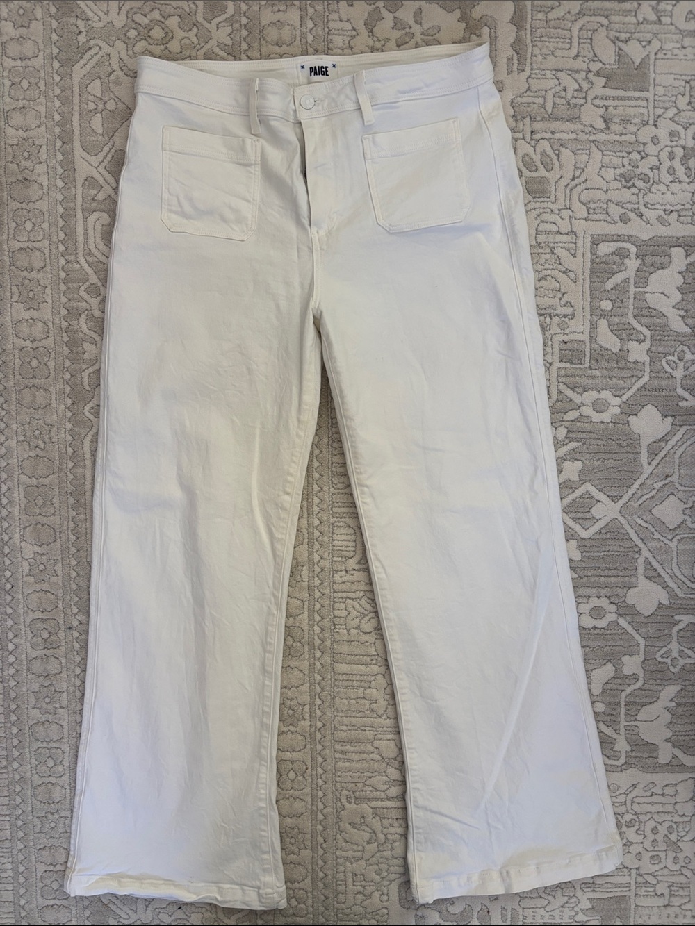 PAIGE White High-Rise Denim Jeans